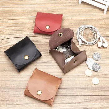 6 Culoare portabile din Piele Pungă de Monede de Epocă Design Individualizare Pernuțele pentru Căști Titularul Pungă Pentru Femei Barbati mini Portofel