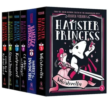 6 Cărți/set Hardcover Hamster Seria Princess Copii Umorului engleză Storybook