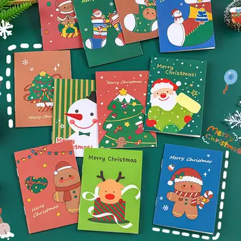 6Pcs Mini Crăciun Carnete de Sărbătoare Moș Crăciun, om de Zăpadă Cadou de Crăciun Agende de Buzunar de Crăciun Notebook-uri de Culoare Aleatorii