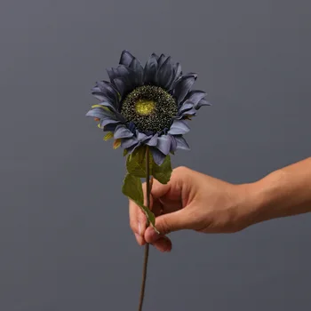 6pcs/mulțime de Mătase Artificială de Floarea-soarelui Nunta Acasă Recuzită Fotografie Buchet Accesorii Simulare Soare Portocaliu de Flori Decor