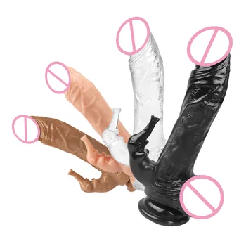 8.46 cm Vibrator cu ventuza Jucarii Sexuale pentru cupluri sex Feminin Anal Clitorisului cu Vaginul Masturbator Adulți Sex Shop Penisul Sex Instrument