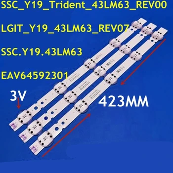 9PCS de Fundal cu LED Strip pentru 43LM6300PLA 43LM6300PSB 43LM6500PLB EAV64592301 Y19_Trident_43LM63 HC430DUN-SLXL1-A14X