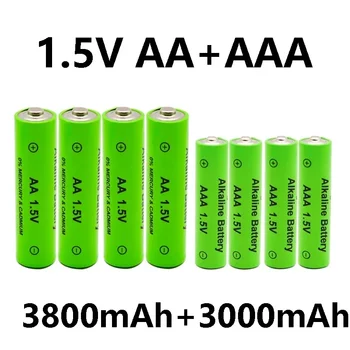 AA + AAA Reîncărcabile AA 1.5 V 3800mAh/1.5 V AAA 3000mah Baterie Alcalină Lanterna Jucării Ceas MP3 Player Înlocui Ni-Mh Baterie