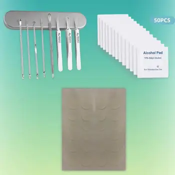 Acnee Cos Patch Instrumente De Înfrumusețare Oțel Inoxidabil Coș Clip Pensete Porilor Extractor De Unică Folosință Sterilizate Cu Alcool Bumbac