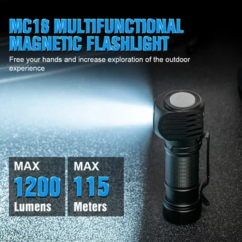 Acumulator Trustfire Mc18 Faruri Led Xp-Lhi 18650 Magnetic 2a Usb Reîncărcabilă Lampă de Cap 1200lm Lanterna Far Magnet Cap Coada