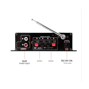 AK380 Hifi Audio Digitală Acasă Amplificatoare Audio Auto Bass Bluetooth Putere Amplificator FM, USB, SD, Radio Difuzoare Subwoofer