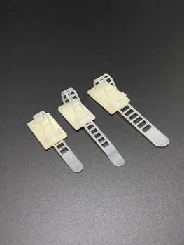 Alb De Plastic Din Spate Banda Dublu Adeziva Reglabile Electric Accesorii De Fixare Scaun Adeziv Cleme De Cablu De Sârmă Clipuri