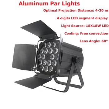 Aluminiu Par 18X18W RGBWAP 6IN1 LED Lumini de Scena Plat Lumini de Par DMX512 Control Pentru Dj Disco Proiector Petrecere Carnaval Decor