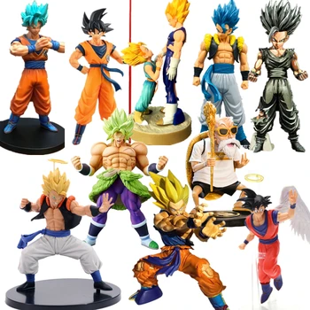Anime Figurina Dragon Ball Z Super Saiyan Goku, Vegeta Statueta Dragon Ball Desktop Figurine Decor De Colectare De Jucării