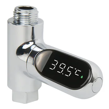 Auto-Power, Duș Termometru Digital cu Led-uri de Afișare Baby Termometru Apa de Baie Rotativ 360 Ecran pentru Acasă Baie Bucatarie