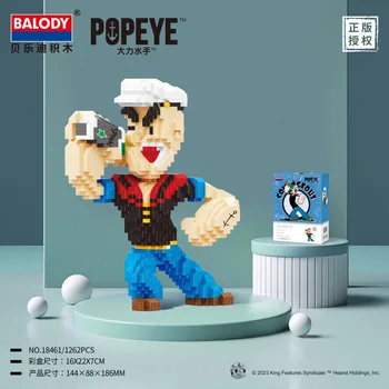 Balody Popeye Micro Blocuri Modele de Diamant Asamblate DIY Popeye Figura de Cărămidă Pentru Copil Ziua de nastere Jucarii Cadou