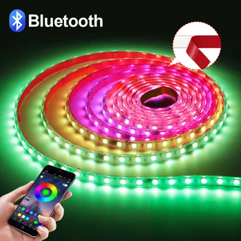 Bluetooth RGBIC Benzi cu LED-uri de Lumină AC 220V Inteligent Dreamcolor Banda de Led-uri APP de Control Adeziv RGB 5050 Panglica de Iluminat Exterior Benzi