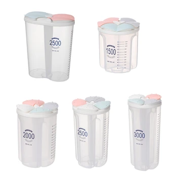 Borcan de Plastic cu Capace Clar Etanș Borcane de Depozitare pentru Alimente Bucătărie Container
