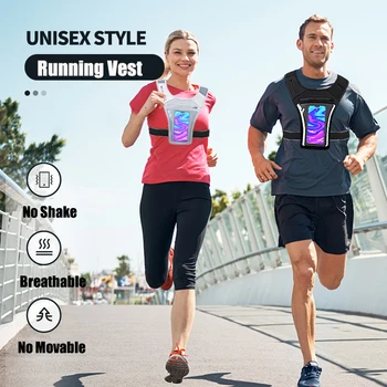 Bărbați Femei Usoare Impermeabil în aer liber, care Rulează Telefon Mobil Vesta Sac de Ecran Tactil Multi-funcțional Maraton Rucsac Sport