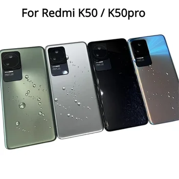 Capacul din spate Pentru Xiaomi Redmi K50 22041211AC Capacul Bateriei K50 Pro 22021211RC 22011211C din Spate, Usa de Sticla de Locuințe+Cu Rama lentile