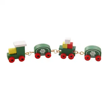 Casă de păpuși, Accesorii pentru Joc Imaginativ Vibrante Fulg de nea Mini Tren de Crăciun Festiv Păpuși Ornamente Model în Miniatură