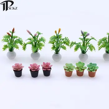 Casă De Păpuși Mini Simulare Suculente Miniatură Mini Copac Ghivece Pentru Plante Verzi În Oală Mobilier Casa Papusa Casa Decor