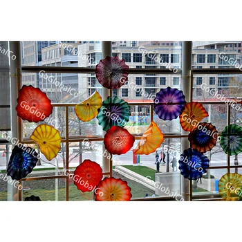 Chihuly Murano Cu Plăci De Sticlă De Lampă De Perete Italia Fereastra De Proiectare Colorate Art Decor Agățat Flori