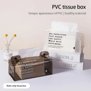 Clar Camera de zi PVC Dreptunghi Cutie de Tesut Nordic Multifunctional Caseta de Hârtie Igienică Ins Pompare Modern, Simplu de Design Creativ