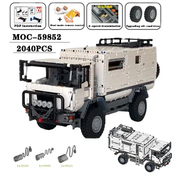 Classic MOC-59852 Bloc 4X4 Tot-Teren Off-road RV 2040PCS de Asamblare și Montaj Model pentru Adulți și Copii Jucărie Cadou