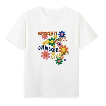 Colorat Floarea soarelui tricou de Vara cu Maneci Scurte Casual Tricouri Ieftine Femei de Îmbrăcăminte de sex Feminin de Sus A0106