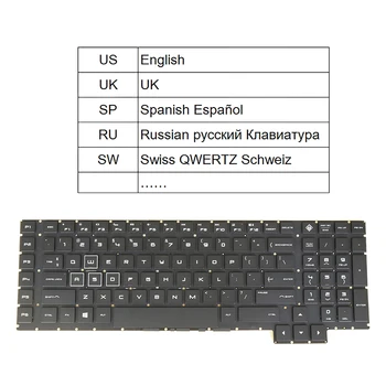 Colorate cu iluminare Tastatura Laptop pentru HP Omen 17-17-an1xxx 17-an100 17t-an100 NSK-XH1BQ NE-a UNIT rusă Elvețian CH QWERTZ spaniolă
