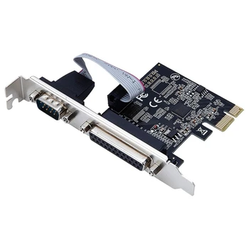 COM & DB25 Printer Port Paralel LPT să PCIE Card Adaptor de Port Serial RS232 Dropship