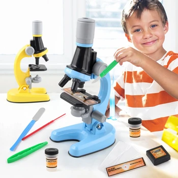 Copii Microscop cu Zoom Laboratorul de Biologie cu Lumini LED-uri Experiment științific Kit de Știință Jucarii Cadou de Învățământ Preșcolar-echipamente