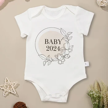 Copilul 2024 Băieți Fata Onesies Anunțul Sarcinii Cadou Haine Nou-Nascuti Estetice Drăguț Copil Romper Bumbac Moale Ropa De Bebe