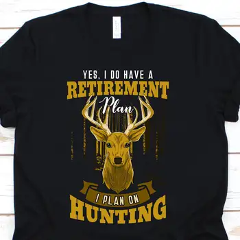 Da, Am Un Plan De Pensionare Pentru Vanatoare Tricou Pentru Pensionare Bărbați Retras Vânătoare Hunter Tata Bunicul
