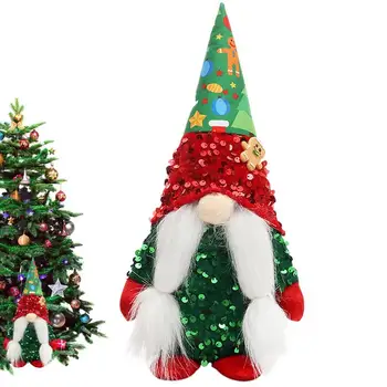 De Crăciun Sclipici Fără Chip Gnome Plush Pluș Umplute Elf Drăguț Papusa Sclipici Paiete Gnome Crăciun Decorare Umplute Gnomi