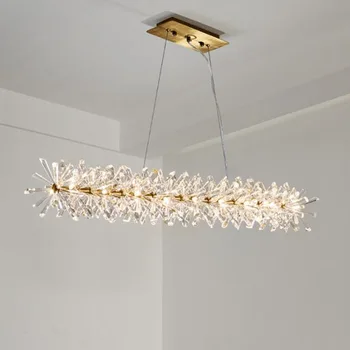 De lux Moderne Candelabru de Iluminat Pentru Sala de Mese New Sosire LED Lampă de Cristal Insula de Bucatarie Decor Candelabre de Cristal