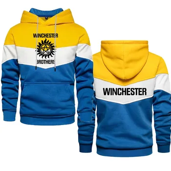 De înaltă calitate supradimensionate bărbați hoodie tricoul Winchester logo-ul de imprimare de Primăvară de toamnă nou Y2K streetwear Mozaic Nouă bărbați hoodie