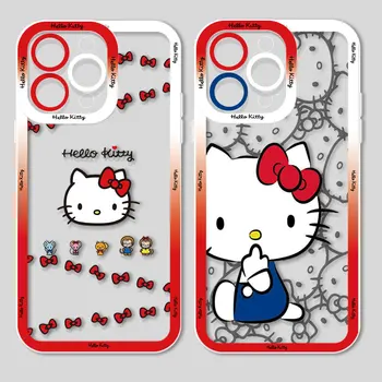 Desene animate Hello Kitty Drăguț Telefon Caz Pentru iPhone 14 13 12 mini 11 Pro Max 8 7 Plus XR XS X Angel Eyes