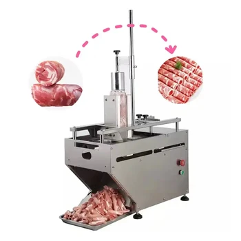 Din Oțel Inoxidabil, Complet Automat Carne Congelată Slicer Aliaj Blade Miel Rola Slicer