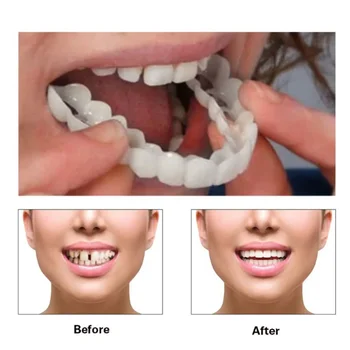 Dintele fals Acoperi Perfect Albirea Dintilor Fixați pe Silicon Zâmbet Fatete Dinti Dentaduras Flexibles Instrument de Frumusete Cosmetice