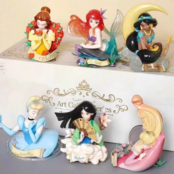 Disney Princess Orb Cutie Galeria De Artă Serie Misterioasă Cutie Surpriză Figura Ariel, Cenusareasa, Aurora, Alba Ca Zapada, Jasmine Ghici De Jucărie