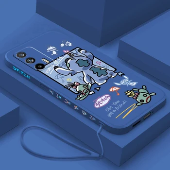 Disney Stitch Drăguț Pentru Realme Q5 GT Neo 5 3T 3 X3 XT C55 C30 C21Y C11 C2 Explorer Master Lichid Stânga Coarda Caz de Telefon