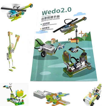 DIY High-Tech Wedo 2.0 Zero Robotică Construcții de Blocuri de Carte în limba engleză Pentru Wedo 3.0 45300 de Învățământ DIY Cărămizi Jucarii