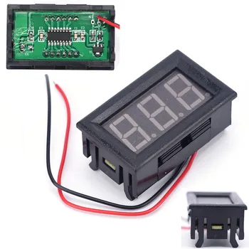 DIY Mini Voltmetru Tester Digital Tensiune a Bateriei de Testare DC 0-30V 0-100V 3 Fire Rosu Verde Albastru pentru Masina Auto LED Indicator