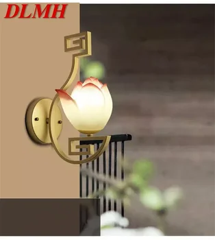 DLMH Stil Chinezesc Lampă de Perete de Artă Lotus Lampă de Perete Originalitate Living Dormitor Camera de Ceai Coridor de Lumină Decorativă