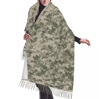 Doamnelor Timp Standard Camuflaj Militar Eșarfe Femei Toamna Iarna Cald Moale Ciucure Șal Folie Armata Tactice Fular