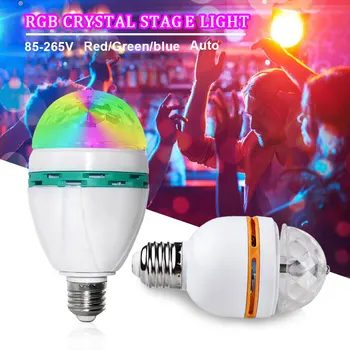 E27 Lumina Disco Rotativ RGB Petrecere Lampă cu LED-uri Stroboscop Disco Cristal Bec pentru Petrecere de Aniversare Club Bar, KTV Halloween Craciun