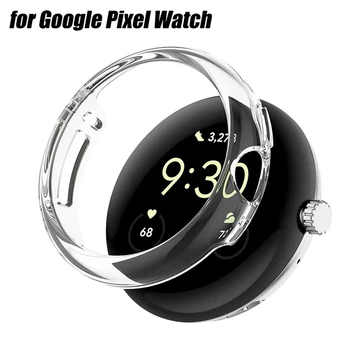 Ecran Protector Caz pentru Google Pixel Ceas Moale Slim TPU Placat Complet Capacul de Protecție Anti-Zgârieturi pentru Google Pixel Ceas