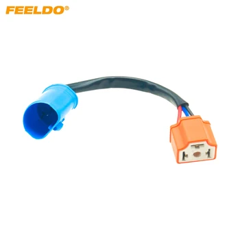 FEELDO 2 buc LED-uri Auto Faruri HID Ceramice Priză Conectați fișa Fasciculului de Cabluri H4 Să 9004/9007 Bec cu Soclu de Cabluri Adaptor Titularul