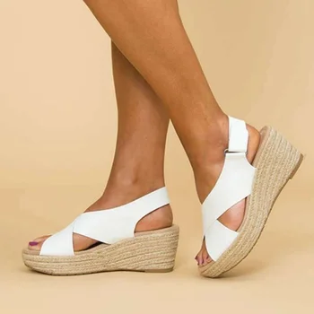 Femei Sandale 2023 Nou Tocuri Femei Vara Sandale Platforma Sandalias Mujer Moale Pene de Pantofi pentru Femei Încălțăminte de Vară Sandalias