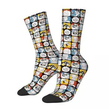 Fericit pentru Bărbați Șosete Cuphead Sefii de Epocă Hip Hop Crazy Crew Sock Cadou Model Imprimat