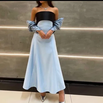 FLORINE TULIRAIN de Vară Elegant a-Line Seara Rochie de Glezna-Lungime Moda Albastru Formale Rochie de Bal Nou Pentru Femei Fermecătoare 2023