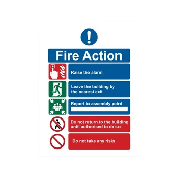 Foc de Acțiune Observa Semn pentru Prompte și Precise de Orientare Foc Măsuri de Siguranță 594C