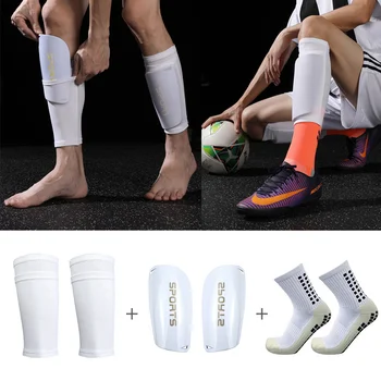 fotbal set 1 sport tineret adult acoperă piciorul profesional de fotbal shin tampoane picior de sprijin acoperi fotbal șosete